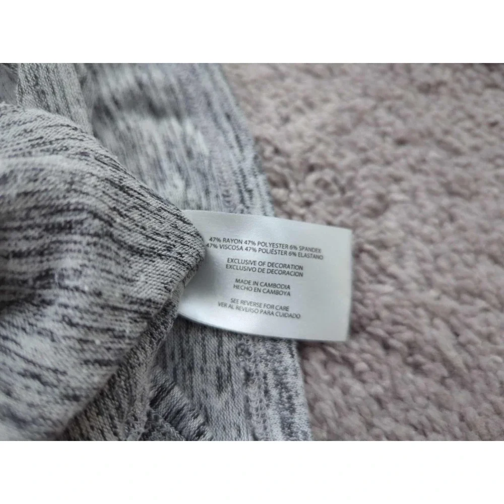 Banana Republic Shirt Mens XL Heathered Gray V-Neck‎ Pullover Long Sleeve